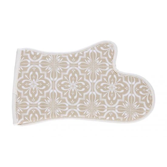 OVEN MITT TAUPE TILE 33X19CM CC 811083