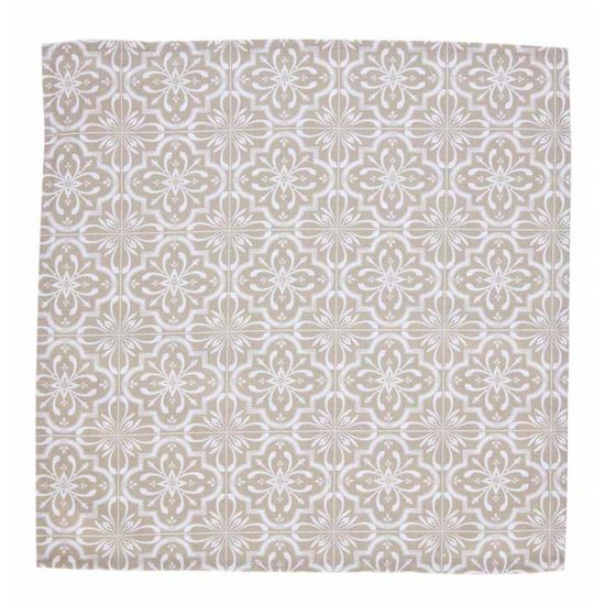 SET 4 NAPKINS TAUPE TILE 57X57CM CC 811086