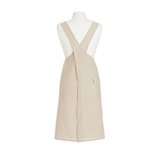 LINEN CROSSOVER APRON NATURAL CC 820281